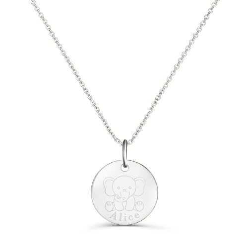 Collier personnalisé enfant éléphant en argent, fini les bijoux qui noircissent