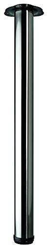 Hettich Set Tischbeine/Tischfüße (D60x700-730mm, Edelstahl-Optik, 4 Stk.) 40649