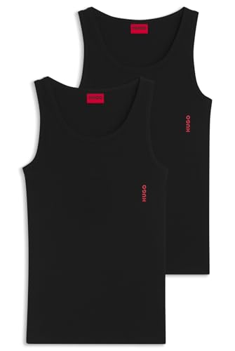 HUGO Herren Twin Pack Tank Top, Black1, XL EU
