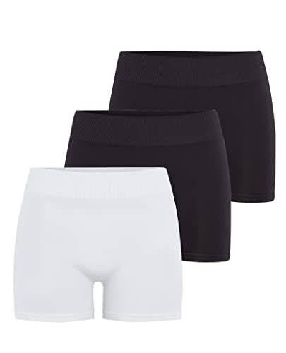Pieces Pclondon mini shorts femme style boxer coton noir basique confortable