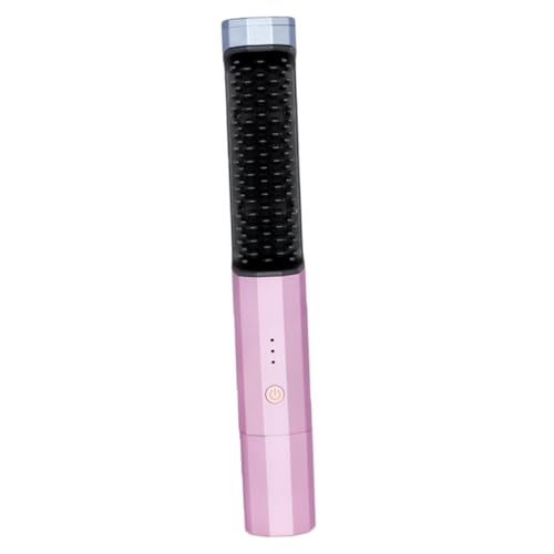 Peigne chauffant sans fil Mikinona : brosse lissante de voyage USB pour cheveux fins et épais