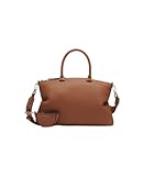 Calvin Klein Cypress 2 in 1 Top Zip Satchel, Caramel, One Size