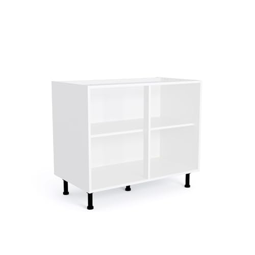 White 1000mm Kitchen Base Cabinet Carcass 18mm Cabinet Only