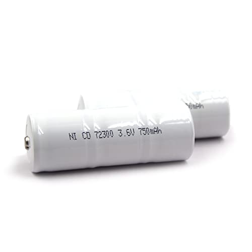 (Pacote com 2) Bateria de substituição NI-CD de 3,6 V para Lombart 72300L, Mega Batteries 13969, O'