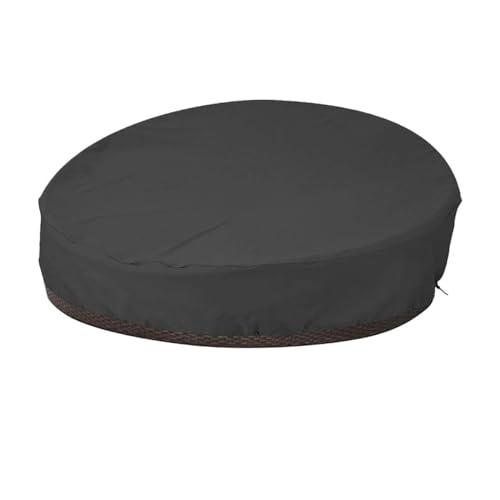 J&C Outdoor Daybed Cover Round Daybed Cover 90inch Water Resistant Garden Furniture Set Cover Full Protection for Outside Patio Furniture Cover (black)