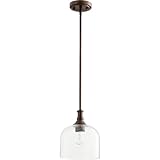 Bailey Street Home Thornfield Mews 1 Light Pendant in Home Collection Style 8 inches Wide by 9.5 inches High-Oiled Bronze Finish-Clear Glass Color 183-Bel-2811000