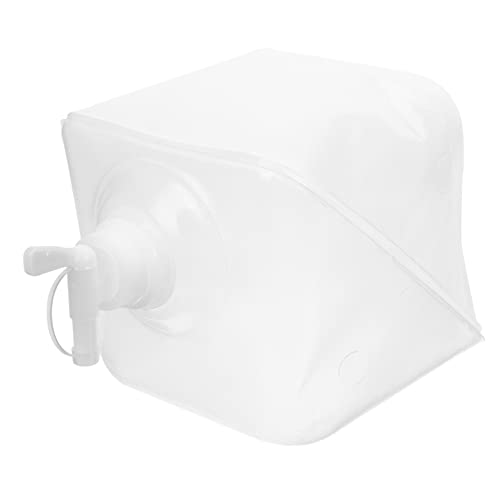 Sosoport Cubo Plegable Bolsas Tanque de Almacenamiento de Agua Bolsa Seca Organizador de Botellas de Agua Cargador de Agua Jarra de Camping Plegable Bolsa de Agua Potable Ldpe Transparent