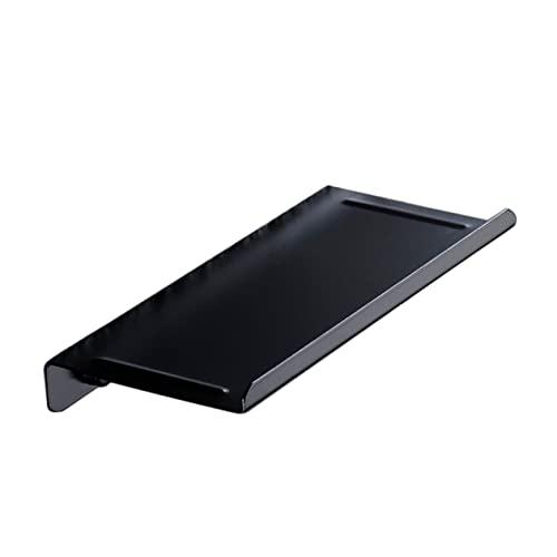 Didiseaon Stainless Steel Bathroom Phone Storage Rack Mobile Phone Tray Smooth Edges Elegant Design for Home Hotel Restaurant Use Material Black