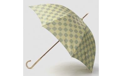 [槙田商店]晴雨兼用長傘 ノルディック ドットコラージュ グリーン 傘 かさ 雨具 高級 晴雨 兼用 UV 日焼け ギフト ファッション 日傘 プレゼント 化粧箱 老舗
