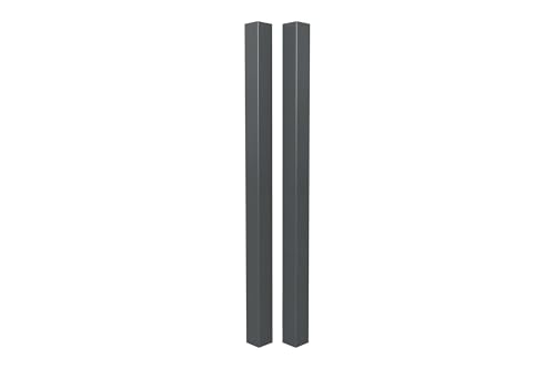Casanoov Lot de 2 poteaux ELDA 15x15cm aluminium H.240cm gris anthracite