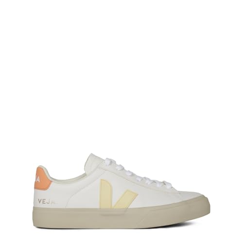 Image of Veja Women Campo Sneakers White - Sun - Peach 7 US
