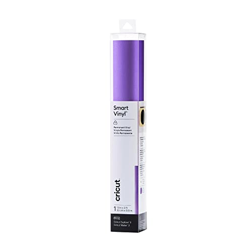 Cricut Smart Permanent Vinyl - Shimmer Purple 3ft Roll (13x36) for Explore and Maker 3 - Matless Cutting for Long cuts up to 12ft