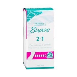 Protegeslip y compresa 2 en 1 Suave Caja 24 ud.