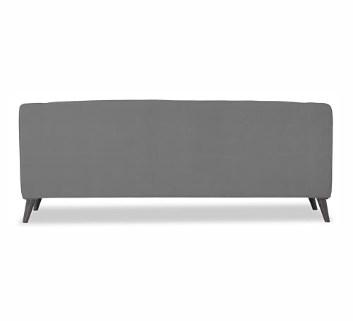 Image of Adorn India Mystic 3 Seater Sofa (Grey) (3 Year Warranty)