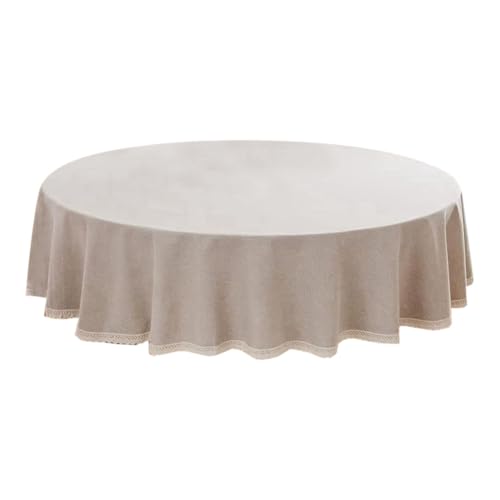 Eoslcusmvl Mantel Redondo de Encaje: Mantel Resistente A Manchas, Salpicaduras, Aceite y Tela, Mantel Lavable para Cocina