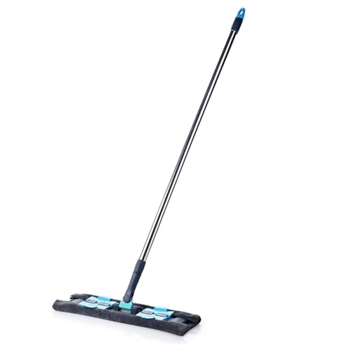 Image of Multipurpose Wet and Dry Cleaning Microfiber Flat MOP Floor Cleaning Mop with, 360 Degree Rotating Head and Telescopic Handle Steel Rod Long Handle Dry Mops