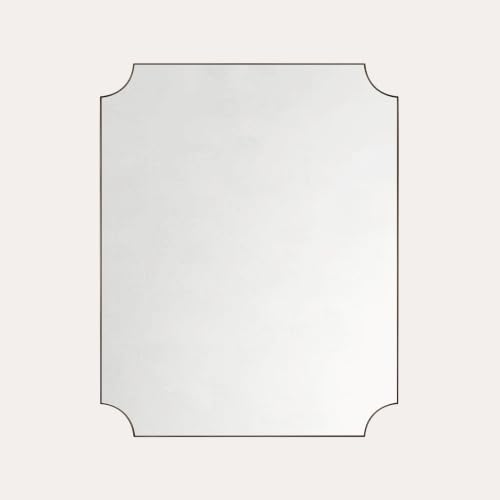 Image of TEHOME Oil Rubbed Bronze Bathroom Vanity Mirror, Dark Bronze Asymmetrical Bathroom Mirrors, 24x30''