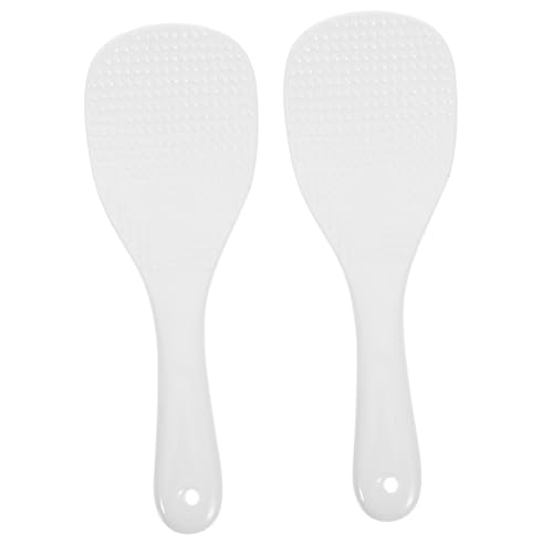 Garneck 2pcs Non Stick Ceramic Rice Spoons Rice Paddle for Cooking and Serving Easy to Clean Kitchen Utensils for Sushi Porridge and More