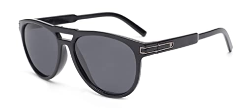 Image of ELEGANTE Polarized Aviator Sunglasses For Men & Women Tac Lens Plastic Lightweight Double Bridge Frame 100% UVA /UVB Protection