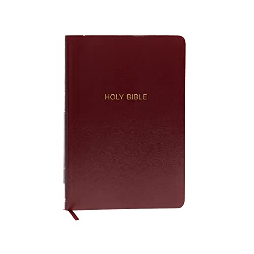 Image of NKJV Holy Bible, Giant Print Center-Column Reference Bible, Burgundy Leather-look, 72,000+ Cross References, Red Letter, Comfort Print: New King James Version