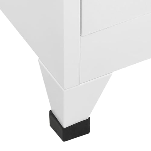 Vidaxl Armadietto A 18 Scomparti In Metallo 90X40X180 Cm Schedario Ufficio - 5
