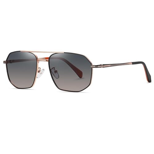 Lunettes de soleil pour hommes de cyclisme et conduite à monture polygonale miroir