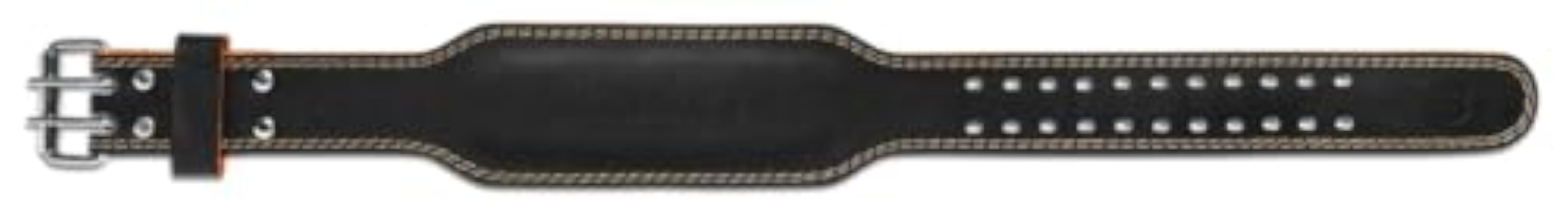 Harbinger Padded Leather Weightlifting Belt 2.0-4 or 6 Width - Foam Cushioning, Tapered Design for Support & Mobility, 4 Inch, Large