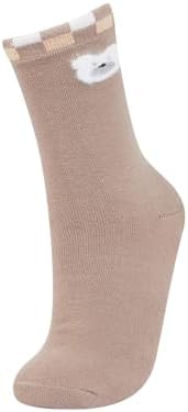 DeFacto Ayıcıklı 3'lü Pamuklu Havlu Çorap Kız Çocuk - Görsel 2