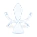 1.5" Tulip Tripod Clear Plastic Easter Egg Stand Display Holder