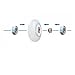 WSDAV 4PCS Inline Roller Wheels, with LED Flash Skate Wheels Replacement Wheel 60mm-80mm Inline Roller for Kids and Teenagers,White,68MM