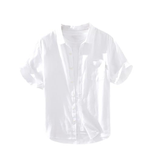 Chemise lin homme légère et respirante col étalé pour l'été