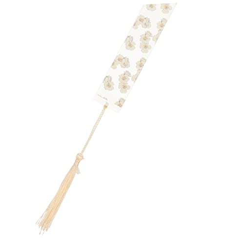 Marque-page floral en résine époxy premium et pompon soyeux