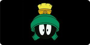 Marvin The Martian Head Centered Photo License Plate