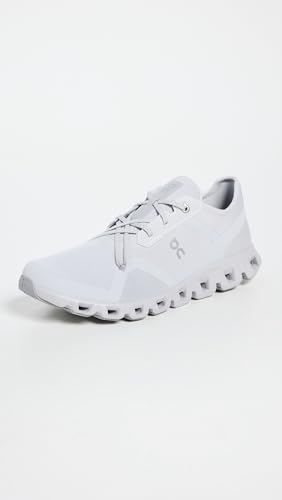 Image of On Men's Cloud X 3 AD Sneakers, Glacier | Alloy, Grey, 8.5 Medium US