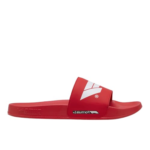 Image of PUMA Mens Formula 1 X Leadcat 2.0 Logo Slide Casual Sandals Casual - Red