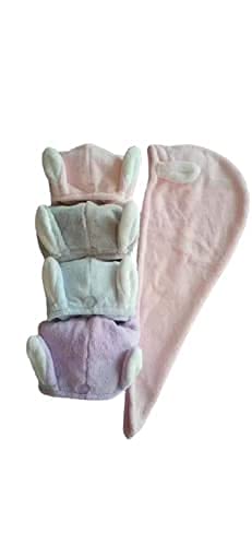 NEERAK Luxury Hair Drying Cap – Ultra-Absorbent Microfiber Towel Wrap for Fast Drying & Damage-Free Hair – Ideal for Curly, Thick, or Fine Hair (Random Colour) Pack of 2 2