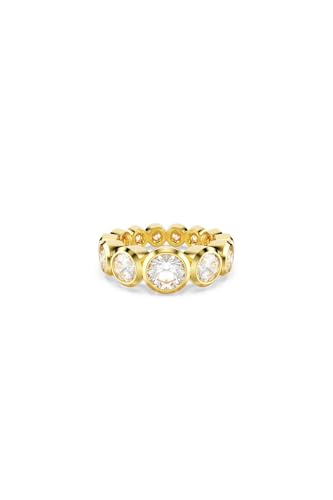 Bague Swarovski Imber 5705477 anneau rond blanc doré taille 55