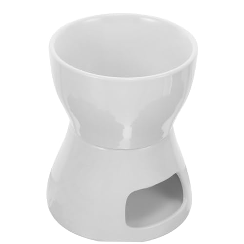 BEBEMOKO 1set Ceramic Melting Bowl for Chocolate and Cheese Fondue Lightweight and Portable Ice Melting Pot for Baking and Cooking Includes Bowl and Furnace