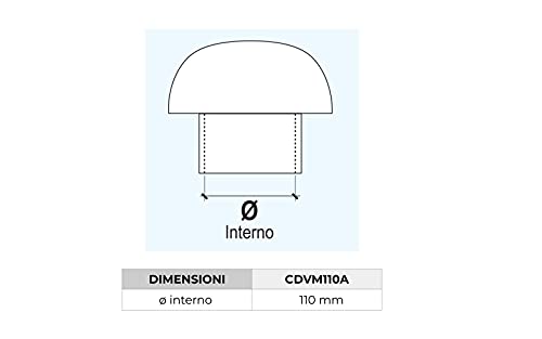 First Plast cdvm110 a Hut von Ventilation Kopf esalatore, Schwarz, Durchmesser 110 mm