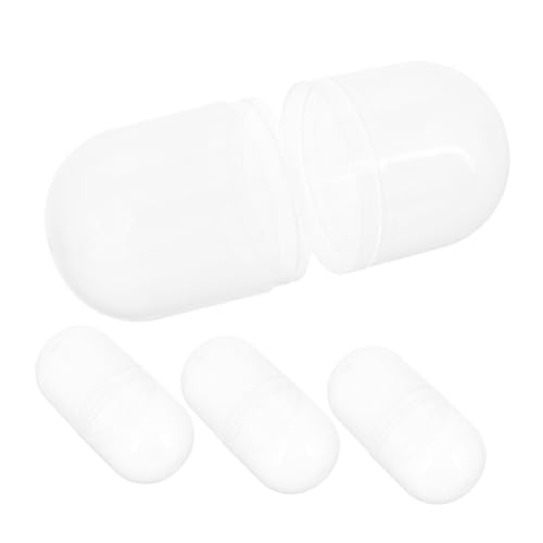 TOYANDONA 4pcs Reusable Plastic Empty Shells for Vending Machine Toy Twisting Fillable Prize Balls Candy Clear Containers Party Favor