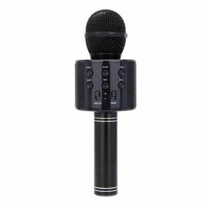 VRJTEC Karaoke Black Color Mic - Wireless & 2 in 1 Portable Microphone with Speaker, Continuous Play+ Audio Recording + Card Slot + Aux Port + USB Charging for Wireless Singing, Parties-image-4