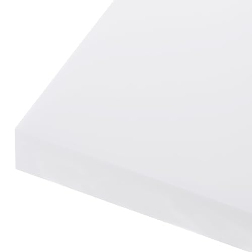 Rebower 305 x 152 x 20mm HDPE Plastic Sheet, High Density Polyethylene Sheet Cutting Board White Solid Block, [for Marine, DIY, Home Floor]