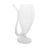 NUOBESTY Copa de Vino Vampiro Creativa con Pajita y Base Transparente para Cócteles Martini Mojito y Jugos Casa