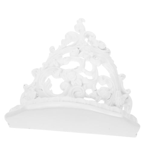 Étagère murale suspendue en résine blanche au style moderne chic
