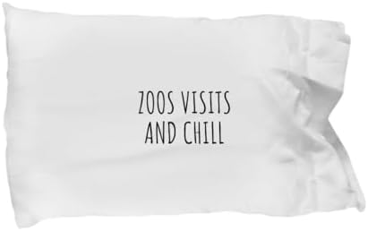 EzGift Funny Zoos Visits Pillowcase and Chill Novelty Gift Idea for Hobby Lover Fan Zen Quote Relaxing Gag Chilling Pillow Cover Case 20x30 image 3