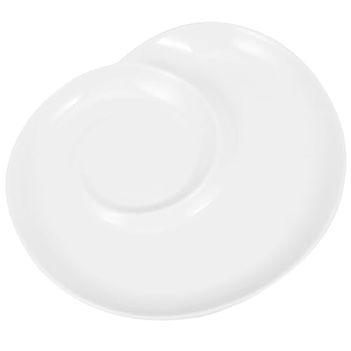 Plato cerámico con compartimentos y portasalsas de 6.4 pulgadas miniatura 1