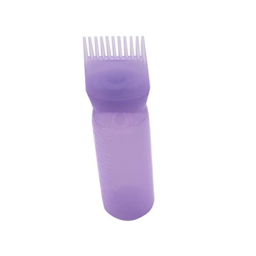 Rachlicy Haarfärbemittel Applikator Wurzel Kamm Applikator Haar Malvorlagen Mit Pinsel 120 Ml Lila, Haarfärbeminemische Pinselflasche, Wurzelkamm -applikatorflasche, Haarfärbung Kammflasche Cover