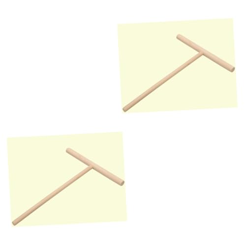 Garneck 2pcs Wooden Utensil for Crepes Pancakes Baking Tools Wooden Dough Spreader Kitchen Accessory