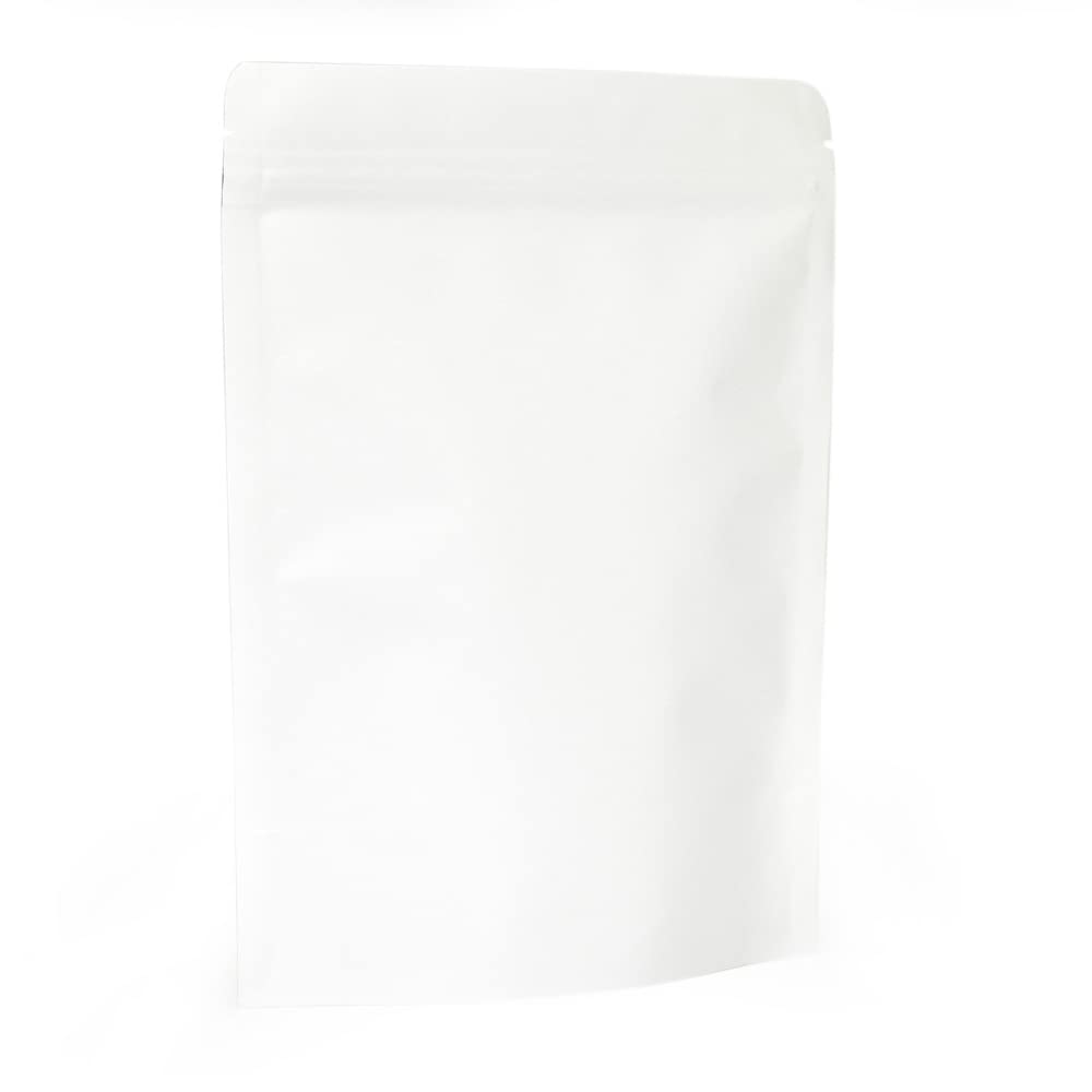 Evg White Evergreen Goods 150X210mm Kraft Ziplock Bags, Reusable, Foil Lined & Heat Sealable Food Pouches For Food Storage, Coffee, Tea, Beans, Nuts, Dried Fruits