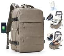 SZLX Vakuum Rucksack mit Pumpe Ryanair Handgepäck 40x30x20 Reiserucksack | Wizzair Handgepäck 40x30x20 Damen Herren Wasserdichter Tagesrucksack Fit 14 Zoll Laptop mit usb anschluss